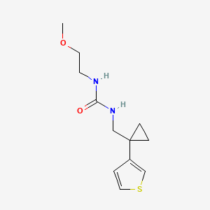 1-(2-Methoxyethyl)-3-[(1-thiophen-3-ylcyclopropyl)methyl]urea