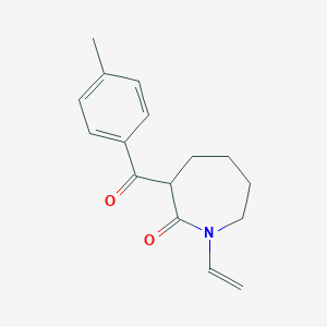 molecular formula C16H19NO2 B2601806 3-(4-Methylbenzoyl)-1-vinylazepan-2-one CAS No. 727418-73-7