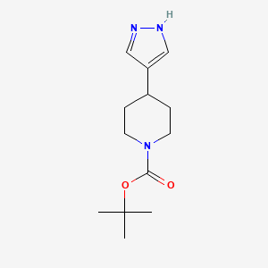 molecular formula C13H21N3O2 B2601808 tert-butyl 4-(1H-pyrazol-4-yl)piperidine-1-carboxylate CAS No. 278798-15-5