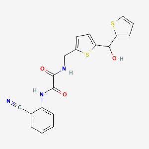 N1-(2-cyanophenyl)-N2-((5-(hydroxy(thiophen-2-yl)methyl)thiophen-2-yl)methyl)oxalamide