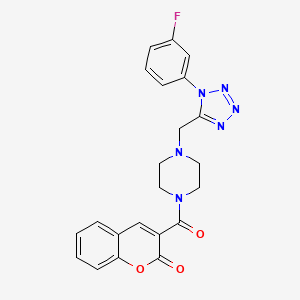 3-(4-((1-(3-fluorophenyl)-1H-tetrazol-5-yl)methyl)piperazine-1-carbonyl)-2H-chromen-2-one