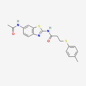 N-(6-acetamidobenzo[d]thiazol-2-yl)-3-(p-tolylthio)propanamide