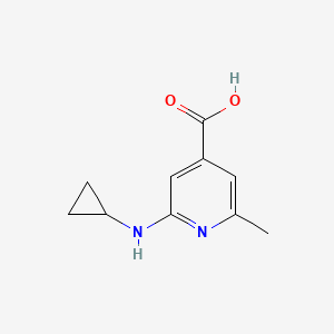 molecular formula C10H12N2O2 B2601814 2-(环丙基氨基)-6-甲基吡啶-4-羧酸 CAS No. 1528516-61-1