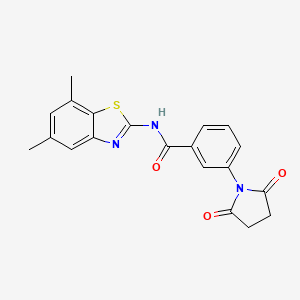 N-(5,7-dimethylbenzo[d]thiazol-2-yl)-3-(2,5-dioxopyrrolidin-1-yl)benzamide