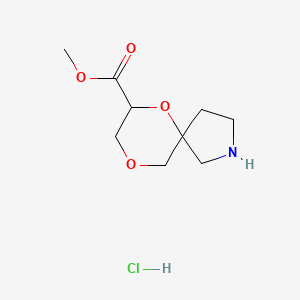 molecular formula C9H16ClNO4 B2601840 Methyl 6,9-dioxa-2-azaspiro[4.5]decane-7-carboxylate;hydrochloride CAS No. 2490418-71-6