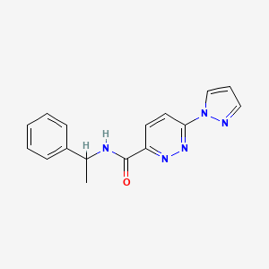 N-(1-phenylethyl)-6-(1H-pyrazol-1-yl)pyridazine-3-carboxamide