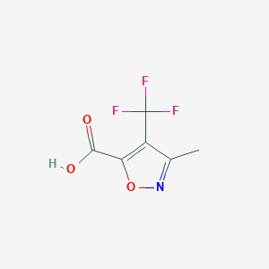 molecular formula C6H4F3NO3 B2601849 3-Methyl-4-(trifluoromethyl)-1,2-oxazole-5-carboxylic acid CAS No. 1367926-76-8