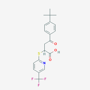 4-(4-Tert-butylphenyl)-4-oxo-2-[5-(trifluoromethyl)pyridin-2-yl]sulfanylbutanoic acid