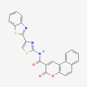 N-(4-(benzo[d]thiazol-2-yl)thiazol-2-yl)-3-oxo-3H-benzo[f]chromene-2-carboxamide