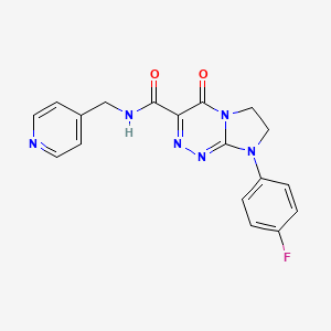 8-(4-fluorophenyl)-4-oxo-N-(pyridin-4-ylmethyl)-4,6,7,8-tetrahydroimidazo[2,1-c][1,2,4]triazine-3-carboxamide