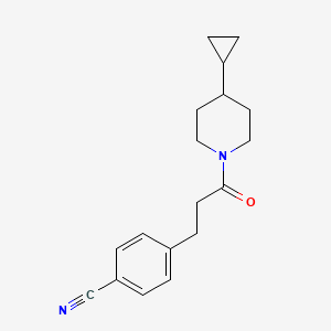 4-[3-(4-Cyclopropylpiperidin-1-yl)-3-oxopropyl]benzonitrile