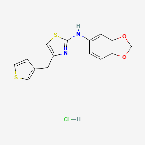 N-(benzo[d][1,3]dioxol-5-yl)-4-(thiophen-3-ylmethyl)thiazol-2-amine hydrochloride