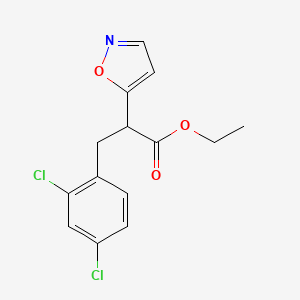 Ethyl 3-(2,4-dichlorophenyl)-2-(1,2-oxazol-5-yl)propanoate