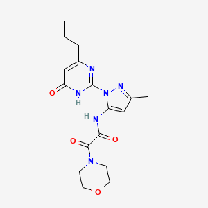 N-(3-methyl-1-(6-oxo-4-propyl-1,6-dihydropyrimidin-2-yl)-1H-pyrazol-5-yl)-2-morpholino-2-oxoacetamide