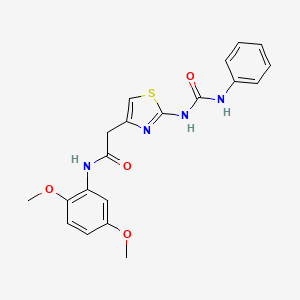 N-(2,5-dimethoxyphenyl)-2-(2-(3-phenylureido)thiazol-4-yl)acetamide