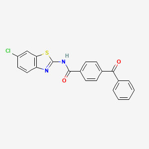 4-benzoyl-N-(6-chloro-1,3-benzothiazol-2-yl)benzamide