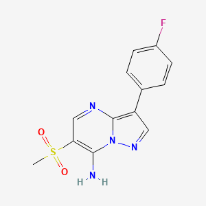 3-(4-Fluorophenyl)-6-(methylsulfonyl)pyrazolo[1,5-a]pyrimidin-7-amine