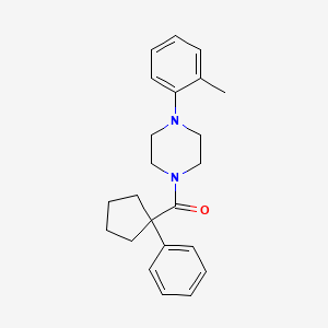 molecular formula C23H28N2O B2601883 4-(2-Methylphenyl)piperazinyl phenylcyclopentyl ketone CAS No. 1023576-90-0