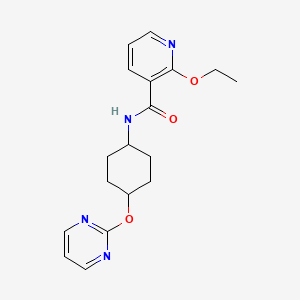 molecular formula C18H22N4O3 B2601897 2-ethoxy-N-((1r,4r)-4-(pyrimidin-2-yloxy)cyclohexyl)nicotinamide CAS No. 2034248-10-5