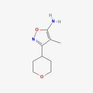 4-Methyl-3-(oxan-4-yl)-1,2-oxazol-5-amine