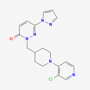 2-{[1-(3-chloropyridin-4-yl)piperidin-4-yl]methyl}-6-(1H-pyrazol-1-yl)-2,3-dihydropyridazin-3-one