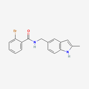 molecular formula C17H15BrN2O B2601928 2-bromo-N-((2-methyl-1H-indol-5-yl)methyl)benzamide CAS No. 852136-42-6