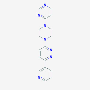 molecular formula C17H17N7 B2601942 3-Pyridin-3-yl-6-(4-pyrimidin-4-ylpiperazin-1-yl)pyridazine CAS No. 2380140-83-8