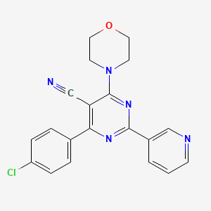 4-(4-Chlorophenyl)-6-morpholino-2-(3-pyridinyl)-5-pyrimidinecarbonitrile