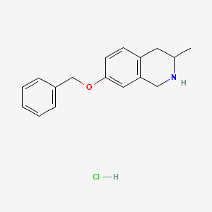 molecular formula C17H20ClNO B2601953 7-(苄氧基)-3-甲基-1,2,3,4-四氢异喹啉盐酸盐 CAS No. 2193061-07-1