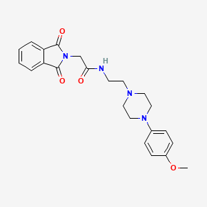 molecular formula C23H26N4O4 B2601954 2-(1,3-dioxoisoindolin-2-yl)-N-(2-(4-(4-methoxyphenyl)piperazin-1-yl)ethyl)acetamide CAS No. 1049439-71-5