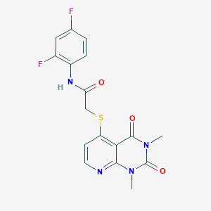 molecular formula C17H14F2N4O3S B2601958 N-(2,4-difluorophenyl)-2-(1,3-dimethyl-2,4-dioxopyrido[2,3-d]pyrimidin-5-yl)sulfanylacetamide CAS No. 899941-31-2