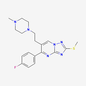 5-(4-Fluorophenyl)-6-[2-(4-methylpiperazino)ethyl]-2-(methylsulfanyl)[1,2,4]triazolo[1,5-a]pyrimidine