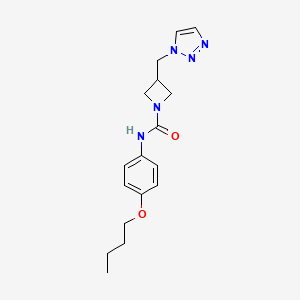 molecular formula C17H23N5O2 B2601967 N-(4-Butoxyphenyl)-3-(triazol-1-ylmethyl)azetidine-1-carboxamide CAS No. 2309750-21-6