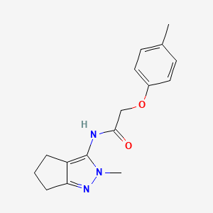 molecular formula C16H19N3O2 B2601972 N-(2-methyl-2,4,5,6-tetrahydrocyclopenta[c]pyrazol-3-yl)-2-(p-tolyloxy)acetamide CAS No. 1211726-52-1