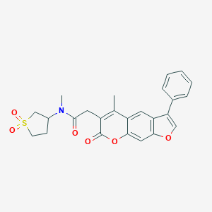 N-(1,1-dioxidotetrahydrothiophen-3-yl)-N-methyl-2-(5-methyl-7-oxo-3-phenyl-7H-furo[3,2-g]chromen-6-yl)acetamide