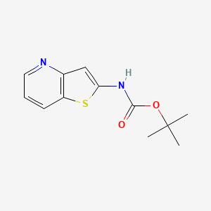 molecular formula C12H14N2O2S B2601980 Tert-butyl N-thieno[3,2-b]pyridin-2-ylcarbamate CAS No. 2287298-17-1