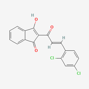 (E)-2-(3-(2,4-dichlorophenyl)-1-hydroxyallylidene)-1H-indene-1,3(2H)-dione