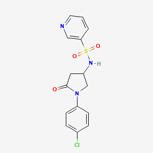 molecular formula C15H14ClN3O3S B2601996 N-(1-(4-chlorophenyl)-5-oxopyrrolidin-3-yl)pyridine-3-sulfonamide CAS No. 905687-95-8