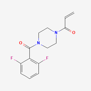 molecular formula C14H14F2N2O2 B2602002 1-[4-(2,6-Difluorobenzoyl)piperazin-1-yl]prop-2-en-1-one CAS No. 2196077-53-7