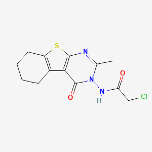 molecular formula C13H14ClN3O2S B2602005 2-chloro-N-(2-methyl-4-oxo-5,6,7,8-tetrahydro[1]benzothieno[2,3-d]pyrimidin-3(4H)-yl)acetamide CAS No. 304686-23-5