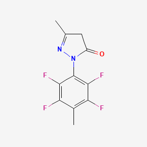 molecular formula C11H8F4N2O B2602009 3-Methyl-1-(2,3,5,6-tetrafluoro-4-methylphenyl)-2-pyrazolin-5-one CAS No. 376593-04-3