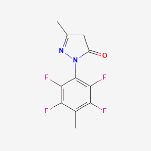 molecular formula C11H8F4N2O B2602009 3-甲基-1-(2,3,5,6-四氟-4-甲苯基)-2-吡唑啉-5-酮 CAS No. 376593-04-3