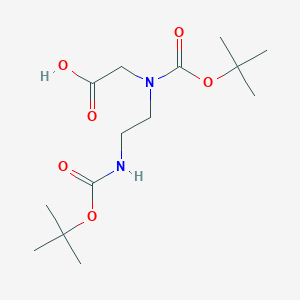 2-{[(Tert-butoxy)carbonyl](2-{[(tert-butoxy)carbonyl]amino}ethyl)amino}acetic acid