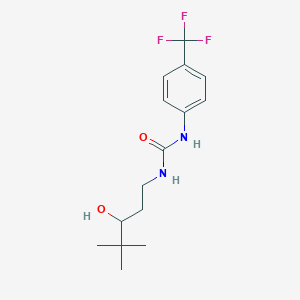 molecular formula C15H21F3N2O2 B2602012 1-(3-羟基-4,4-二甲基戊基)-3-(4-(三氟甲基)苯基)脲 CAS No. 1396758-07-8