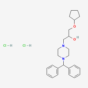 1-(4-Benzhydrylpiperazin-1-yl)-3-(cyclopentyloxy)propan-2-ol dihydrochloride