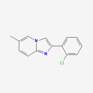 molecular formula C14H11ClN2 B2602019 2-(2-Chlorophenyl)-6-methylimidazo[1,2-a]pyridine CAS No. 419557-43-0