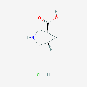 molecular formula C6H10ClNO2 B2602021 (1S,5S)-3-Azabicyclo[3.1.0]hexane-1-carboxylic acid;hydrochloride CAS No. 2416218-55-6