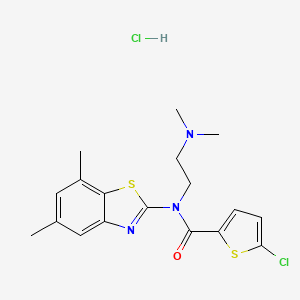 5-chloro-N-(2-(dimethylamino)ethyl)-N-(5,7-dimethylbenzo[d]thiazol-2-yl)thiophene-2-carboxamide hydrochloride