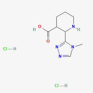 2-(4-Methyl-1,2,4-triazol-3-yl)piperidine-3-carboxylic acid;dihydrochloride