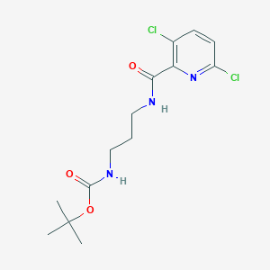 molecular formula C14H19Cl2N3O3 B2602036 tert-butyl N-{3-[(3,6-dichloropyridin-2-yl)formamido]propyl}carbamate CAS No. 1333903-61-9